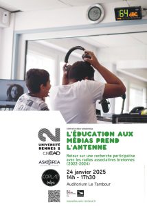 affiche l'éducation aux médias prend l'antenne