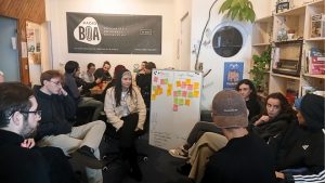 photo du rassemblement 2025 des services civiques à Radio BOA